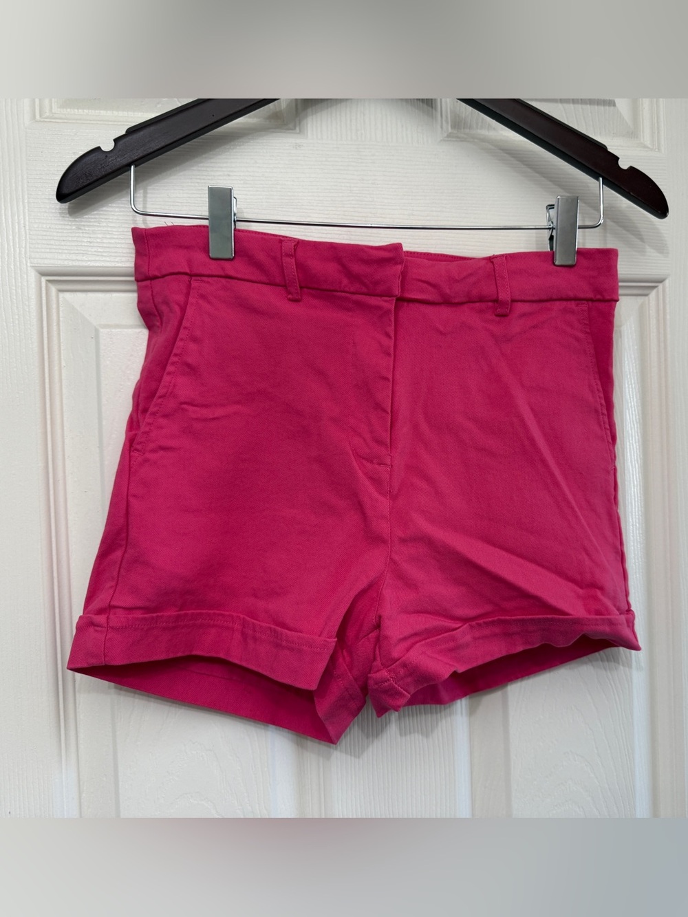 Fashion Nova Hot Pink High Waist Cotton Shorts